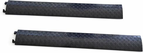 VIIBLE 2-Pack Black Small Drop Over Cable Ramp، سعة 2000 رطل، حامي شديد التحمل للخراطيم والأسلاك، آمن لحركة المرور العالية، خافي عيوب الحبل الداخلي/الخارجي. in Kuwait
