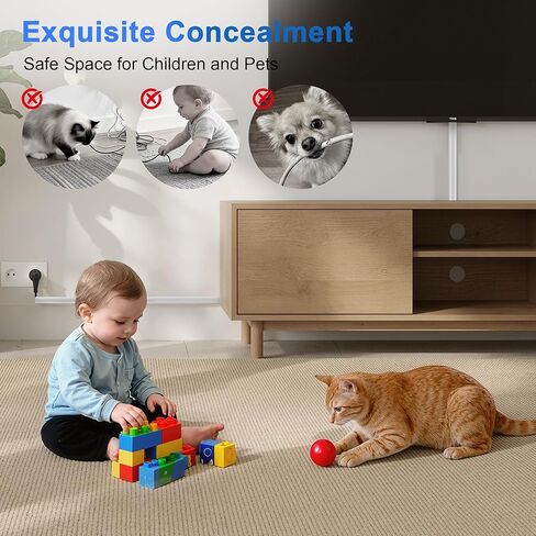 Grotheory 39" Cord Hider for 1 Cable, Self-Adhesive Cord Covers for Wires on Wall, Silicone Wire Cover for Wall Mounted TV, Paintable Cable Management for Home & Office, White in Kuwait