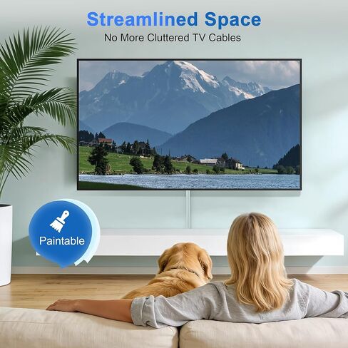Grotheory 39" Cord Hider for 1 Cable, Self-Adhesive Cord Covers for Wires on Wall, Silicone Wire Cover for Wall Mounted TV, Paintable Cable Management for Home & Office, White in Kuwait