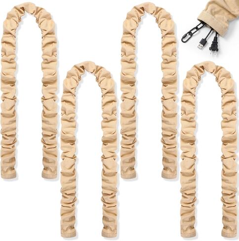 Hahafelt 4 Pcs 6 ft Fabric Cord Cover Decorative Cord Cover Burlap Cable Chain Sleeve for Chandelier Lamps Lighting Wires Cable Management in Kuwait
