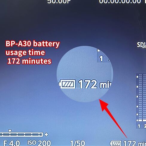 Replacement Battery for Canon BP-A30 Compatible with EOS C200,EOS C70,C200B,C220B,EOS C300 Mark II,C300 MK III,C500 Mark II,X605 XF705 4K UHD(A30) in Kuwait