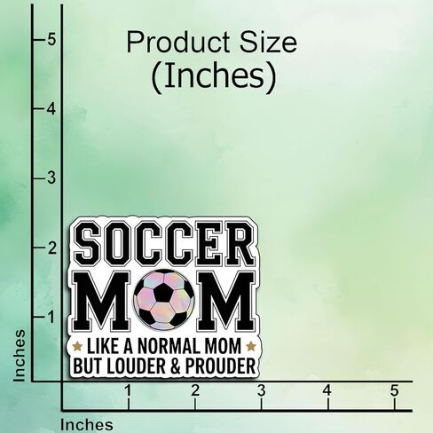 (3Pcs) Soccer Stickers - Soccer Mom Like A Normal Moms - Waterproof Vinyl Decal for Tumblers, Water Bottles, Laptops, Scrapbooks, Soccer Gifts Sticker for Mom - 3X 2.5 in Kuwait