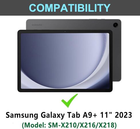 Keyboard Case for Samsung Galaxy Tab A9 Plus 5G 11 Inch 2023, 7 Color Backlit Detachable Wireless Bluetooth Keyboard Cover with S Pen Holder, Auto Sleep/Wake (Black) in Kuwait