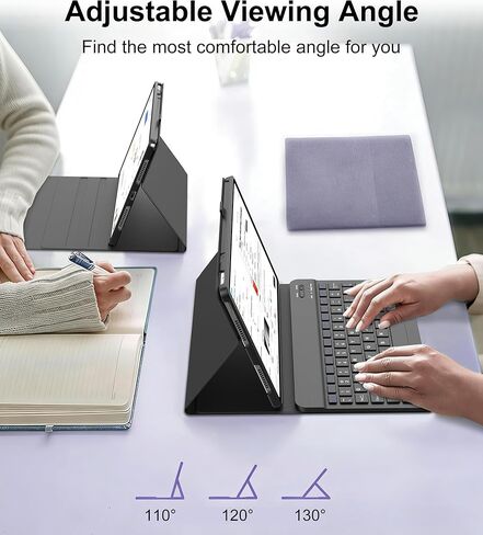 for Lenovo Idea Tab 11'' 2025 Case with Keyboard, Detachable Bluetooth Keyboard for Idea 11inch Tablet Cover with Pen Holder, Smart Keypad Folio for Lenovo Tab 2025 Release TB-336ZU/336FU, Black in Kuwait
