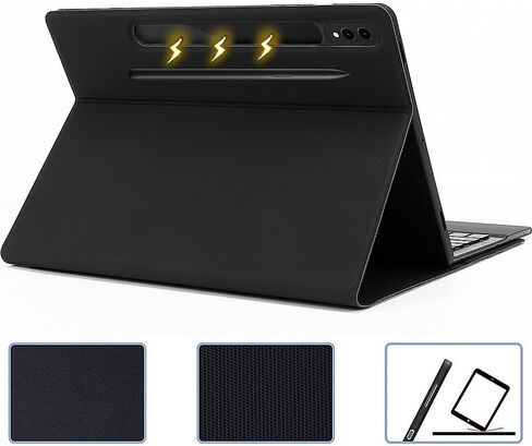 SaharaCase لجهاز Galaxy Tab S9+ وTab S9 FE+ مجموعة أدوات مقاس 12.4 بوصة - حافظة لوحة مفاتيح ProTouch مع واقي شاشة ZeroDamage in Kuwait