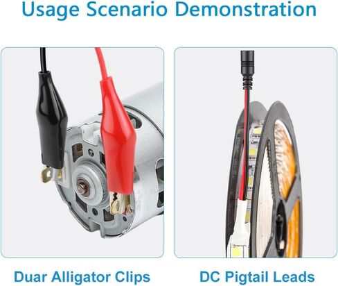 SHNITPWR 120W مصدر طاقة قابل للتعديل متغير DC 4V-24V 5A محول AC / DC عالمي 100-240V AC إلى DC محول مع شاشة LED، 16 نصيحة، مقاطع التمساح، سلاسل ضفيرة DC، لشريط LED، الكاميرا، CCTV in Kuwait