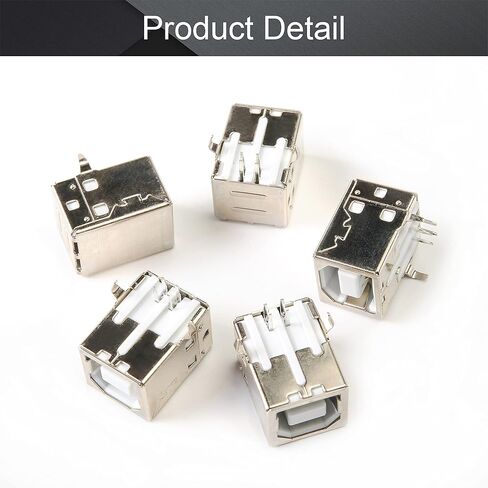 PCB USB Connector Type B Female Jack 4 Pin 90 Degree 5Pcs,WuJuntool in Kuwait