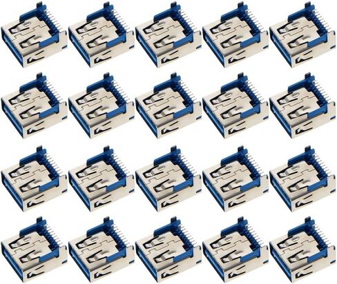 20 قطعة PCB USB موصل USB 3.0 نوع A أنثى جاك 9 دبوس عودة إدراج التصحيح لا حافة ، WuJuntool in Kuwait