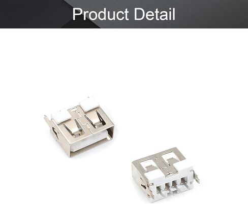 20 قطعة PCB USB موصل نوع A أنثى جاك 4 دبوس جسم قصير 10 مللي متر عمودي مستقيم إدراج لا حافة ، WuJuntool in Kuwait