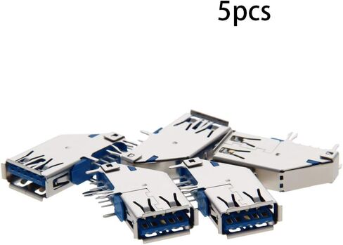 PCB USB موصل USB-AF 3.0 أنثى جاك 9 دبوس الجانب إدراج 90 درجة 5 قطعة، WuJuntool in Kuwait