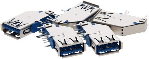 PCB USB موصل USB-AF 3.0 أنثى جاك 9 دبوس الجانب إدراج 90 درجة 5 قطعة، WuJuntool in Kuwait