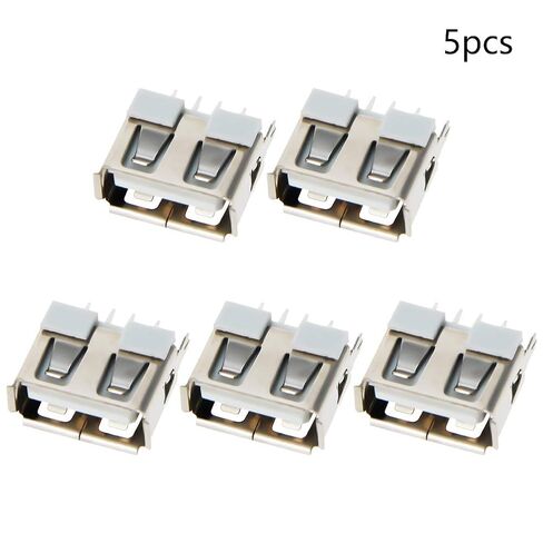 5 قطعة PCB USB موصل USB-AF أنثى جاك 4 دبوس جسم قصير 10 مللي متر عمودي مستقيم إدراج حافة مجعدة ، WuJuntool in Kuwait