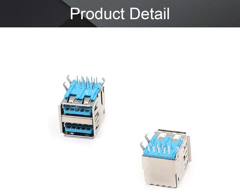 PCB USB موصل USB 3.0 نوع A أنثى جاك 18 دبوس طبقة مزدوجة 90 درجة منحنى القدم حافة مجعدة 20 قطعة ، WuJuntool in Kuwait