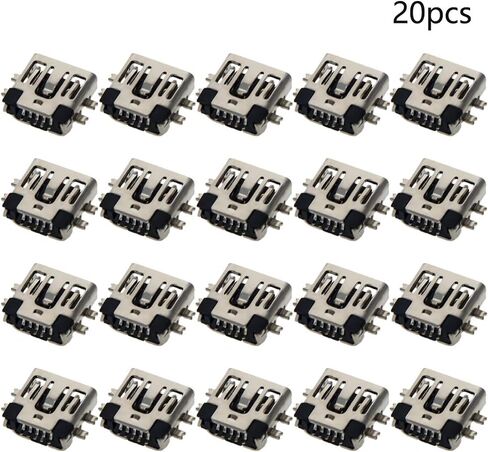 20 قطعة PCB USB موصل 5P أنثى جاك 5 دبوس لوحة غرق الجسم قصيرة ، WuJuntool in Kuwait