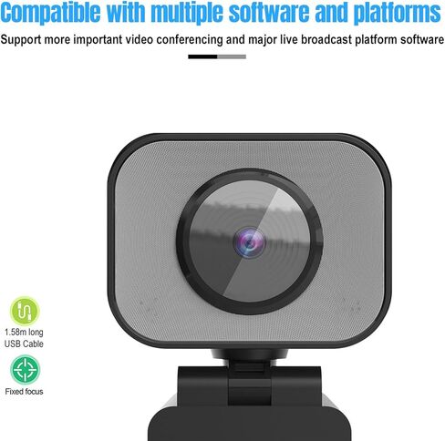 GOWENIC 4K Webcam with Low Light Compensation, USB Computer Camera with Noise Canceling Mic, 70 Wide Angle for Desktop Laptop in Kuwait