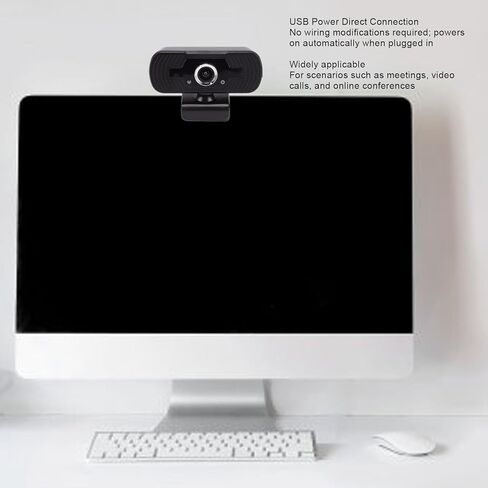 2K Webcam, USB Computer Camera with 170 Degree Wide Angle and Loop Recording, for Video Calling Meetings Streaming Automotive in Kuwait
