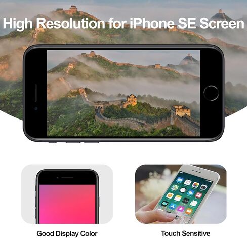 استبدال الشاشة الثالثة لهاتف iPhone SE 2022 مع سماعة أذن وكاميرا أمامية وزر الصفحة الرئيسية وشاشة LCD تعمل باللمس ثلاثية الأبعاد ومحول رقمي ومجموعة أدوات إصلاح التجميع الكاملة A2782 A2783 A2784 A2785 A2595 4.7 بوصة in Kuwait