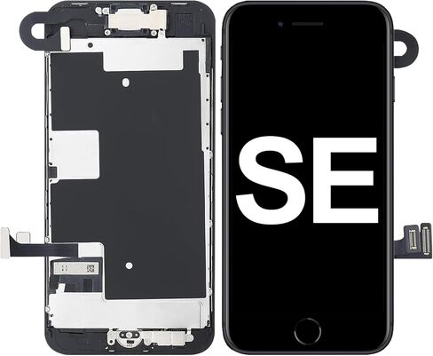 استبدال الشاشة الثالثة لهاتف iPhone SE 2022 مع سماعة أذن وكاميرا أمامية وزر الصفحة الرئيسية وشاشة LCD تعمل باللمس ثلاثية الأبعاد ومحول رقمي ومجموعة أدوات إصلاح التجميع الكاملة A2782 A2783 A2784 A2785 A2595 4.7 بوصة in Kuwait