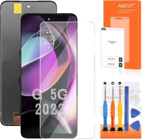 AGCUT ل Moto G 5G 2022 قطع غيار للشاشة ل Moto G 5G 2022 شاشة الكريستال السائل XT2213-1 XT2213-3 XT2213 LCD محول الأرقام الجمعية طقم تصليح in Kuwait
