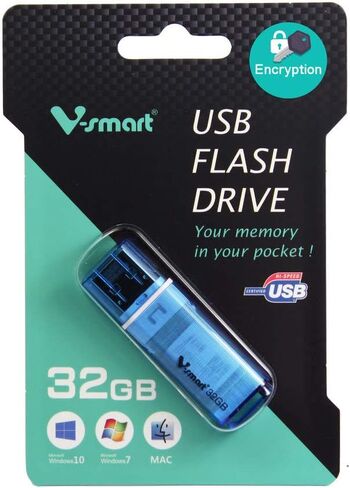 محرك أقراص فلاش USB 3.1 ملون مشفر وآمن سعة 32 جيجابايت EP122 | أضعاف تخزين البيانات in Kuwait