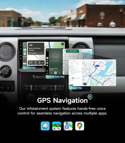 9 Inch Android Car Radio Stereo for Ford F150 2009-2012 Wireless CarPlay & Android Auto, 5G WiFi GPS Navigation, Bluetooth Touchscreen with Backup Camera in Kuwait