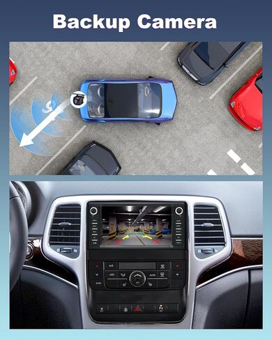 Car Radio for Jeep Grand Cherokee 2010-2013, Dodge Durango 2011-2013, 7 Inch Touch Screen Headunit Stereo with Wireless Carplay Android Auto Bluetooth GPS WiFi FM SWC Backup Camera in Kuwait