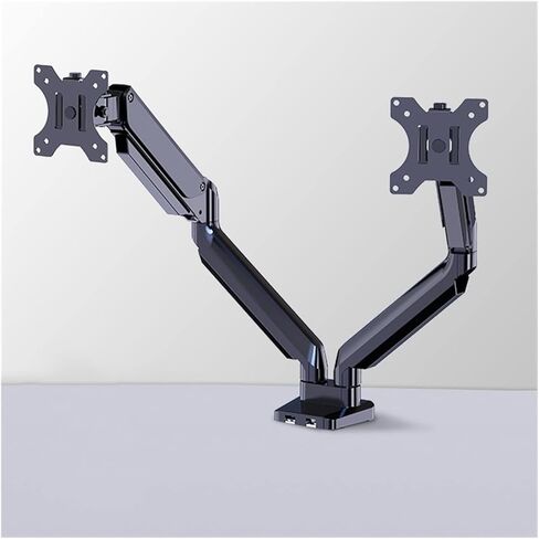 Monitor Desk Mount Monitor Mounting Bracket Air Spring Monitor Arm Desk Mount Fully Adjustable Fits 13-32 Inch Monitors, Supports Table Clip and Perforated Mounts Compute-Silver-Daul in Kuwait