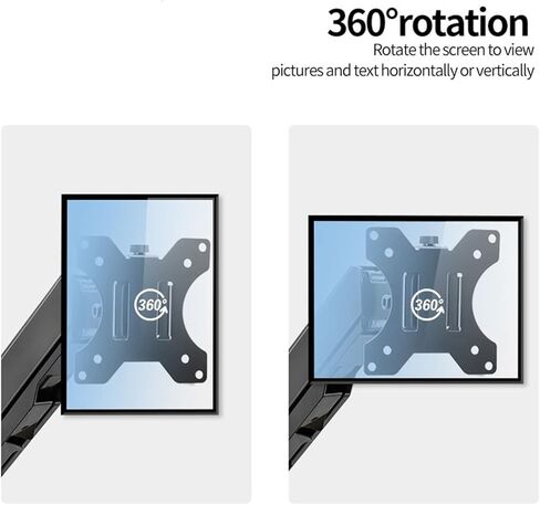 Monitor Arm Wall Mount Monitor Mount Bracket, Gas Spring Arm Monitor Bracket, Adjustable Monitor Bracket for 17-45 Inch LCD Led Screen Loading 2-12Kg Monitor Mount Arm in Kuwait