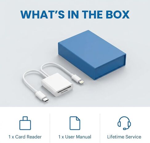 قارئ بطاقة SD لجهاز iPhone iPad، قارئ بطاقة ذاكرة USB C 5 في 1 مع موصل متوافق مع USB-C و8 دبابيس، محول مزدوج المنفذ SD/Micro SD/USB 3.0، تشغيل التوصيل لصور الكاميرا in Kuwait