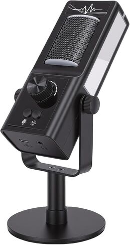 Keenso Condenser Microphone, USB Mic with Type C Interface for Clear Live Streaming and Gaming with Noise Reduction Ready for PC and Karaoke in Kuwait