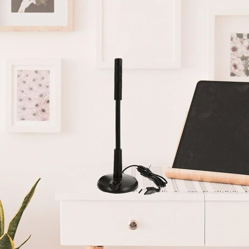 ميكروفون كمبيوتر Housoutil USB مع ميكروفون صغير لسطح المكتب للبث المباشر والتسجيل لأجهزة الكمبيوتر المحمول واستخدام المؤتمرات باللون الأسود in Kuwait