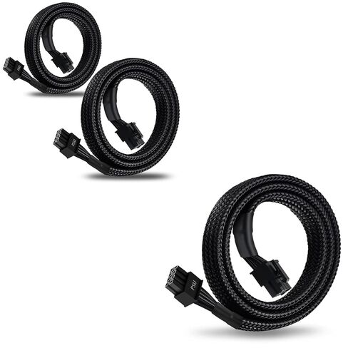 كابل YEZriler 8 Pin PCIe لإمدادات الطاقة EVGA، PCIe 8 Pin ذكر إلى (6+2) محول طاقة PCI Express ذكر بأكمام 25 بوصة (63 سم) in Kuwait