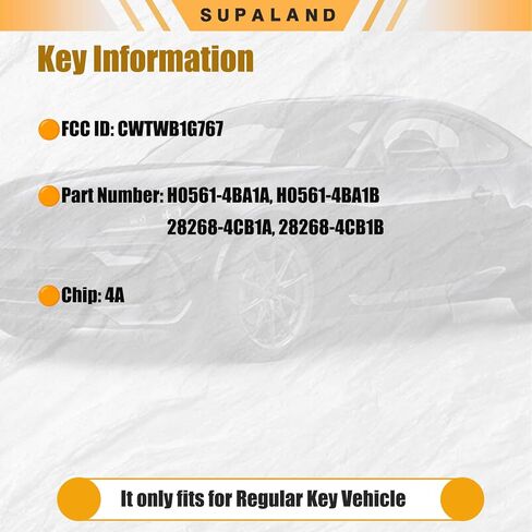 SUPALAND Flip Key Fob Replacement Fits for Nissan Rogue 2014 2015 2016 2017 2018 2019 2020 Keyless Remote Control Uncut Key FCC ID: CWTWB1G767 H0561-4BA1A 3 Button in Kuwait