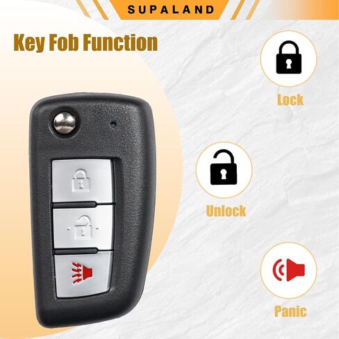SUPALAND Flip Key Fob Replacement Fits for Nissan Rogue 2014 2015 2016 2017 2018 2019 2020 Keyless Remote Control Uncut Key FCC ID: CWTWB1G767 H0561-4BA1A 3 Button in Kuwait
