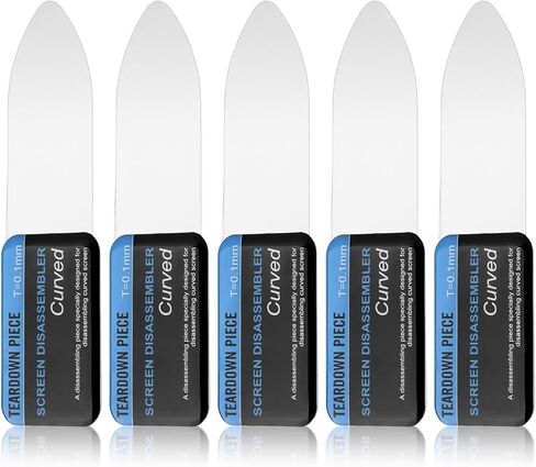 5Pcs Separate Screen Disassembler Pry Tool, Ultra-Thin 0,1mm Professional Stainless Steel Flat Curved Spudger Pry Blade Repair Opening Tool for All Kinds of Screen Tablet PC in Kuwait