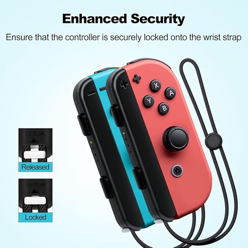 حزام معصم VOXAMINDALE لجهاز Switch Joycon (أسود) in Kuwait