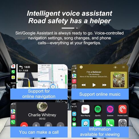 محول CarPlay اللاسلكي، 2026 تمت ترقيته سلكيًا إلى لاسلكي لـ Apple CarPlay وAndroid Auto، USB-C/Type-C، محول تشغيل السيارة، التوصيل والتشغيل، اتصال ثابت وبدون زمن الوصول (برتقالي) in Kuwait