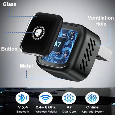 محول CarPlay اللاسلكي لأجهزة Apple CarPlay وAndroid Auto، 2026 ترقية التوصيل والتشغيل CarPlay Dongle Ultra-Mini، تحويل سلكي إلى تشغيل سيارة لاسلكي Android Auto، USB/USB-C اتصال سريع ومستقر in Kuwait