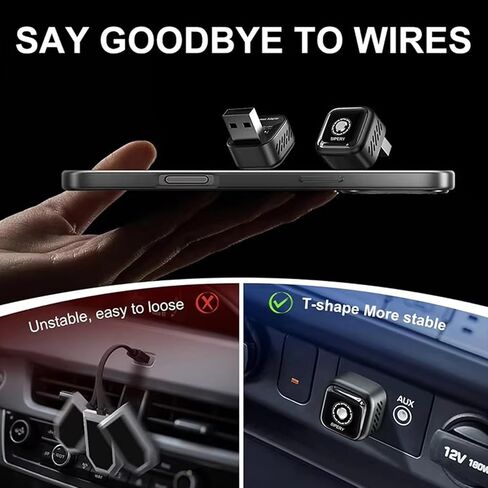 محول CarPlay اللاسلكي لأجهزة Apple CarPlay وAndroid Auto، 2026 ترقية التوصيل والتشغيل CarPlay Dongle Ultra-Mini، تحويل سلكي إلى تشغيل سيارة لاسلكي Android Auto، USB/USB-C اتصال سريع ومستقر in Kuwait