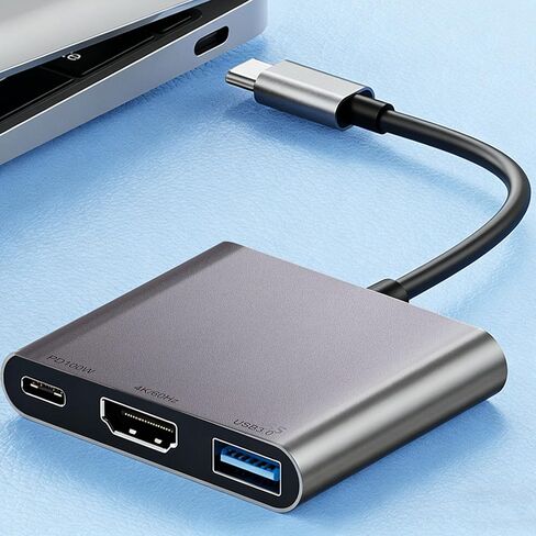 موزع USB C لنظارات AR، مدمج 3 في 1 USB C 3.0 HDMI، نقل عالي الدقة 4K 60 هرتز، شحن سريع PD 100 وات، لوحدات تحكم الكمبيوتر المحمول in Kuwait