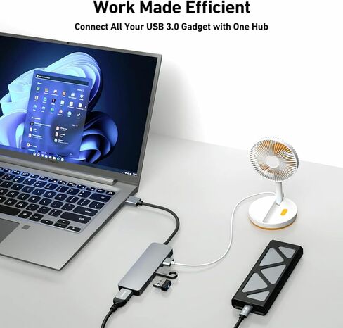 محور USB 3.0، 4 منافذ USB موسع USB فائق النحافة للماوس ولوحة المفاتيح ومحرك الأقراص المحمول وقرص U والطابعة المتوافقة مع أجهزة الكمبيوتر المحمول وأجهزة الكمبيوتر المكتبية وXbox وPS5 والمزيد in Kuwait