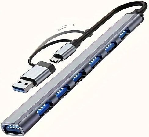 موسع محور 7 في 2، محور USB، محور 2.0، محطة محول USB، مركز بيانات محمول رفيع للغاية مناسب لأجهزة الكمبيوتر المحمولة in Kuwait