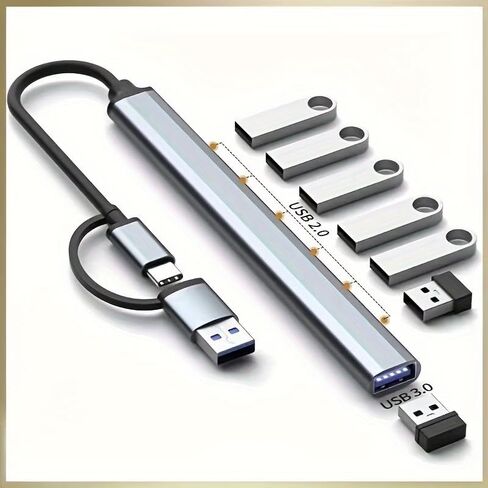 موسع محور 7 في 2، محور USB، محور 2.0، محطة محول USB، مركز بيانات محمول رفيع للغاية مناسب لأجهزة الكمبيوتر المحمولة in Kuwait