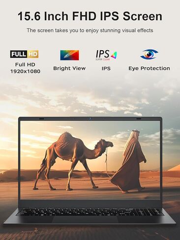 كمبيوتر محمول BLUEING، ذاكرة الوصول العشوائي 8 جيجابايت 256 جيجابايت SSD، كمبيوتر محمول مع Gold 6500Y (Beat N5095، ما يصل إلى 3.4 جيجا هرتز)، شاشة FHD IPS مقاس 15.6 بوصة، نوع C، HDMI، USB3.2، BT5.2، WiFi 5، أجهزة الكمبيوتر المحمولة in Kuwait