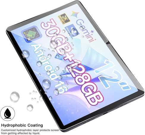 عبوتان من واقي الشاشة لجهاز FiryMid P108-A116C/SVITOO P12 Android Tablet مقاس 12 بوصة، طبقة زجاجية مقواة مقاومة للخدش عالية الدقة، حماية من السقوط، حساسة للمس، مضادة لبصمات الأصابع in Kuwait