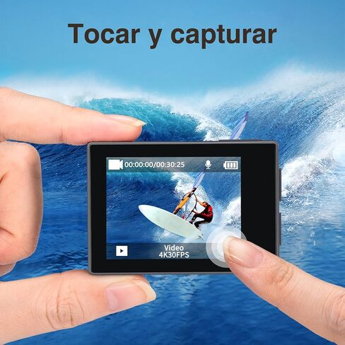 كاميرا Icefox Action 4K 60FPS تحت الماء مدعومة بتطبيق SnapPro، التحكم عن طريق الهاتف، تنزيل وتحرير فيديو الصور، كاميرا مقاومة للماء in Kuwait