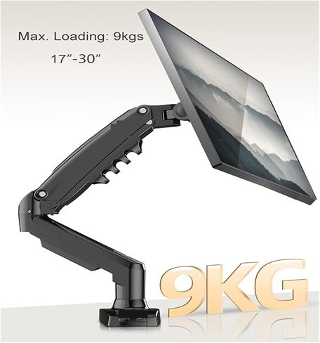 حامل شاشة، F80 سطح المكتب غاز زنبركي 17-30 بوصة LCD حامل شاشة LED حامل ذراع حامل عرض كامل الحركة تحميل 2-9 كجم in Kuwait