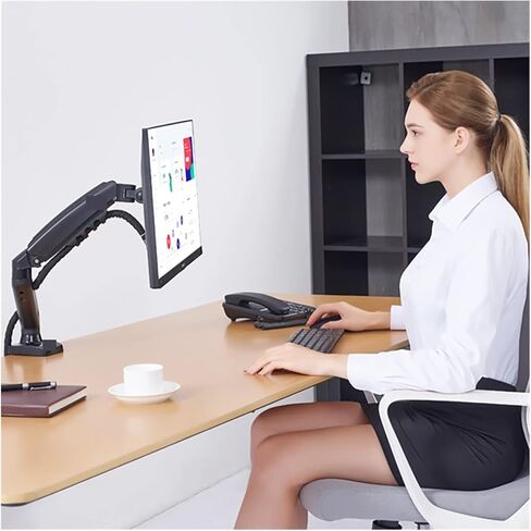 حامل شاشة، F80 سطح المكتب غاز زنبركي 17-30 بوصة LCD حامل شاشة LED حامل ذراع حامل عرض كامل الحركة تحميل 2-9 كجم in Kuwait