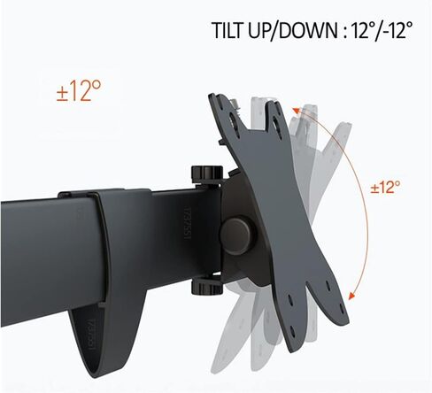 Desktop Dual Monitor Mount Arm with 360 Degree Full Motion and Heavy-Duty Base for 10-24 Inch Screens, Ergonomic Workspace Solution in Kuwait