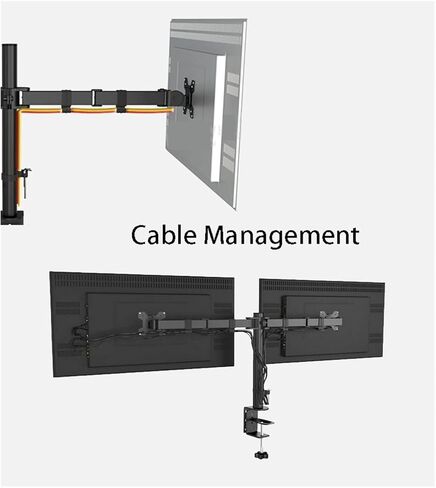Screen Stand, Full Motion 360 Degree Single Monitor Holder Desktop Stand 10"-27" LCD Led Monitor Mount Arm Loading 9.9Kgs Each Head in Kuwait